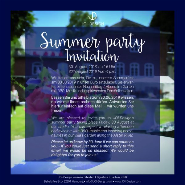 Joi Design S Summer Party